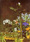 Pierre Auguste Renoir Canvas Paintings - Arum and Conservatory Plants
